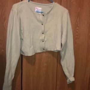 Large green crop top